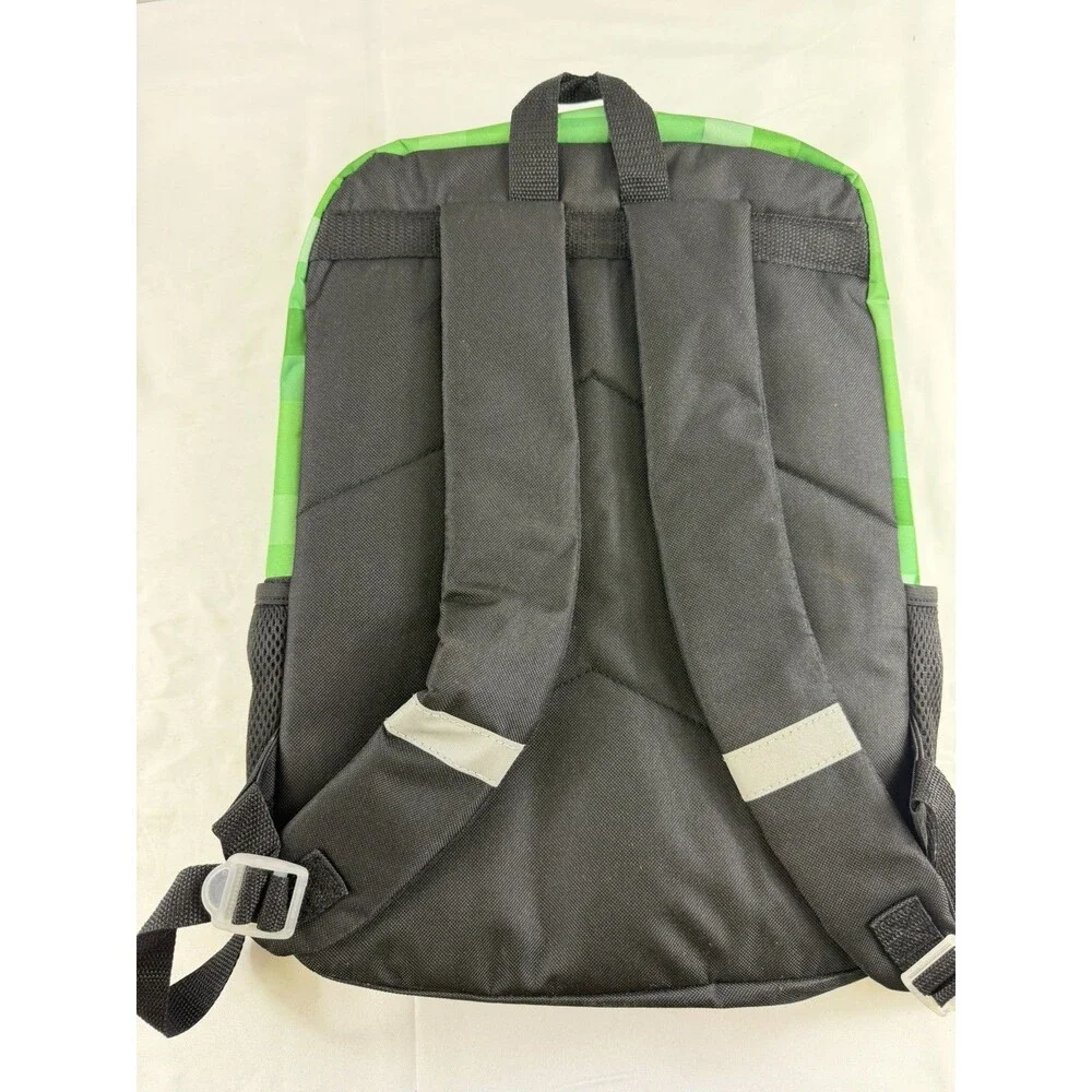 Bioworld Minecraft Creeper Backpack School Book Bag Laptop Sleeve Bottle Pocket
